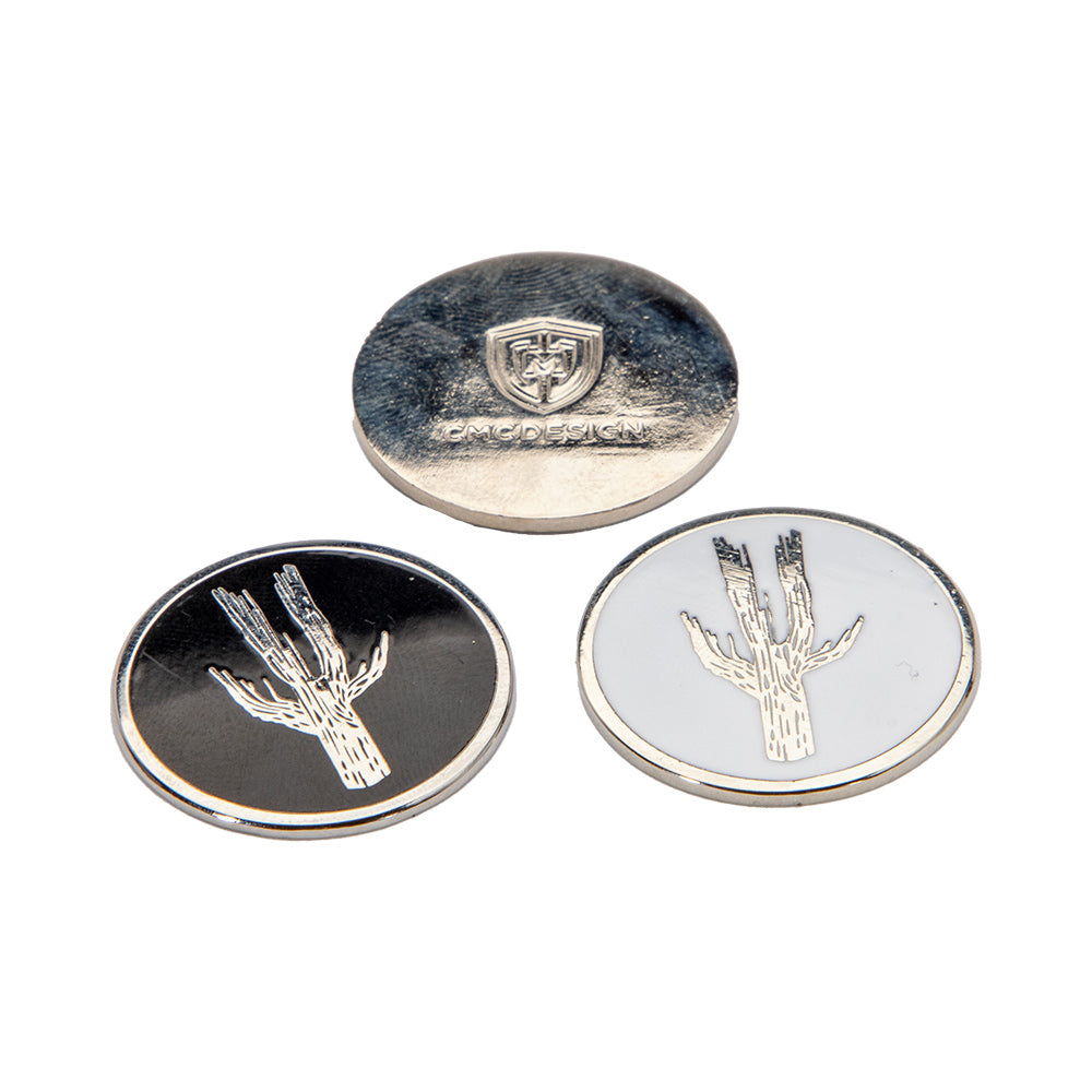 We-Ko-Pa Skeleton Saguaro Enamel Ball Marker — Black or White (Single)