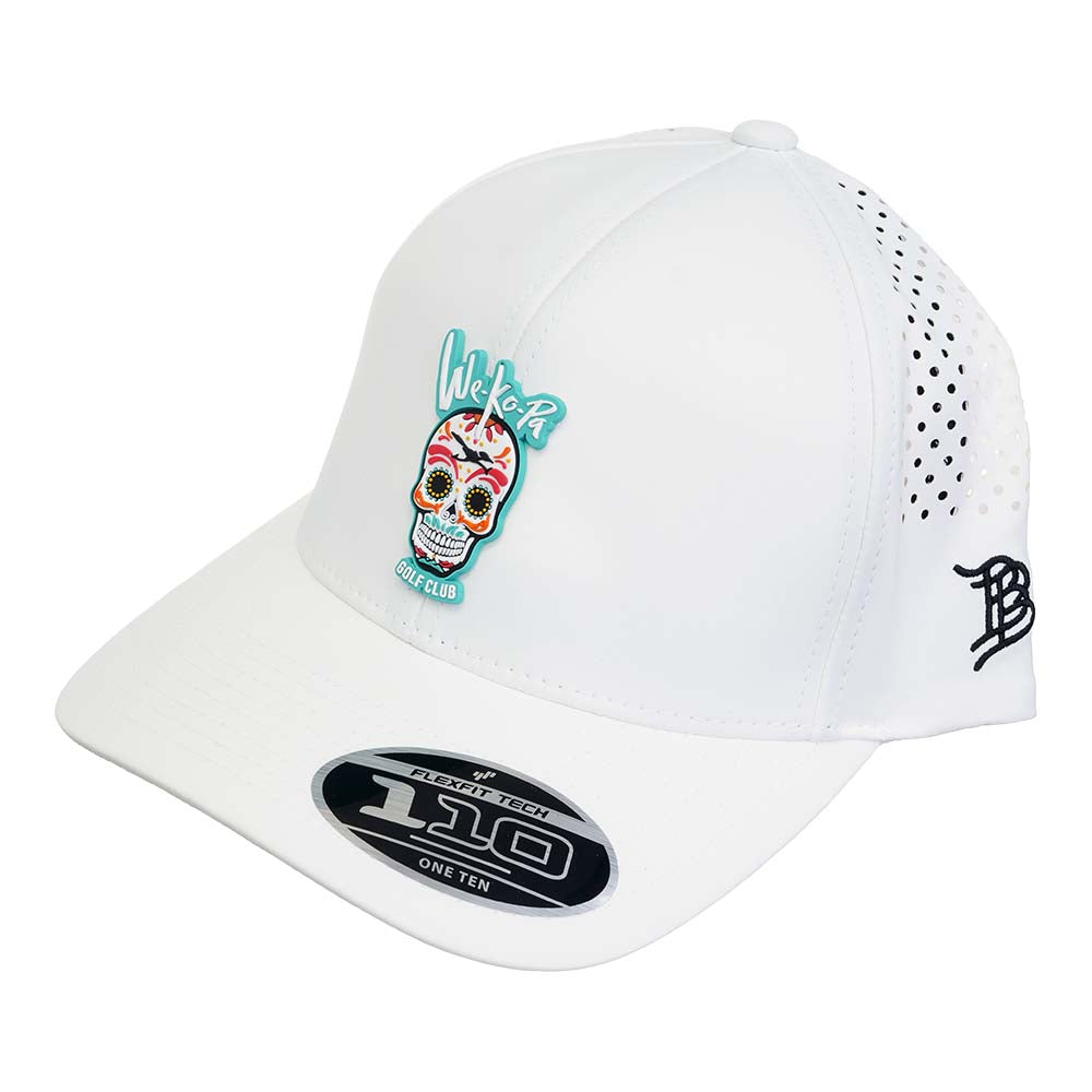 We-Ko-Pa Sugar Skull Performance Hat – White, Gray & Black