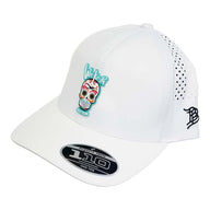 We-Ko-Pa Sugar Skull Performance Hat – White, Gray & Black