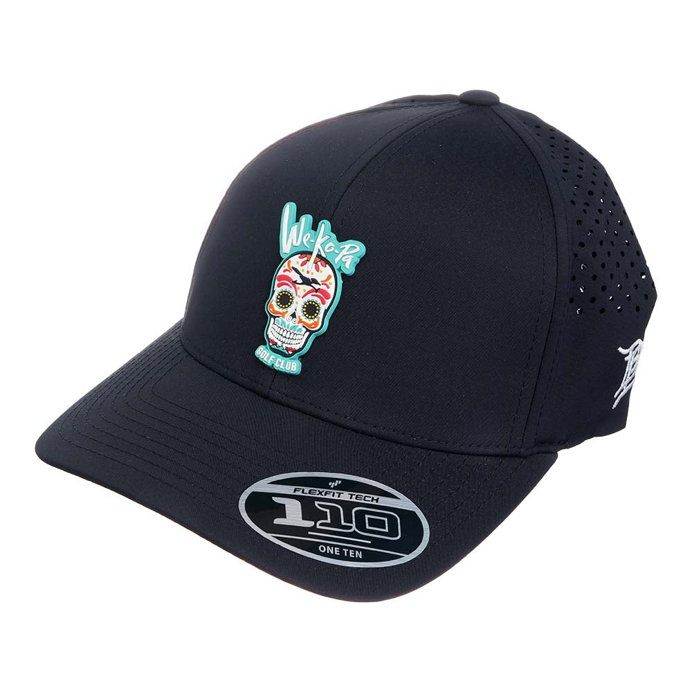 We-Ko-Pa Sugar Skull Performance Hat – White, Gray & Black